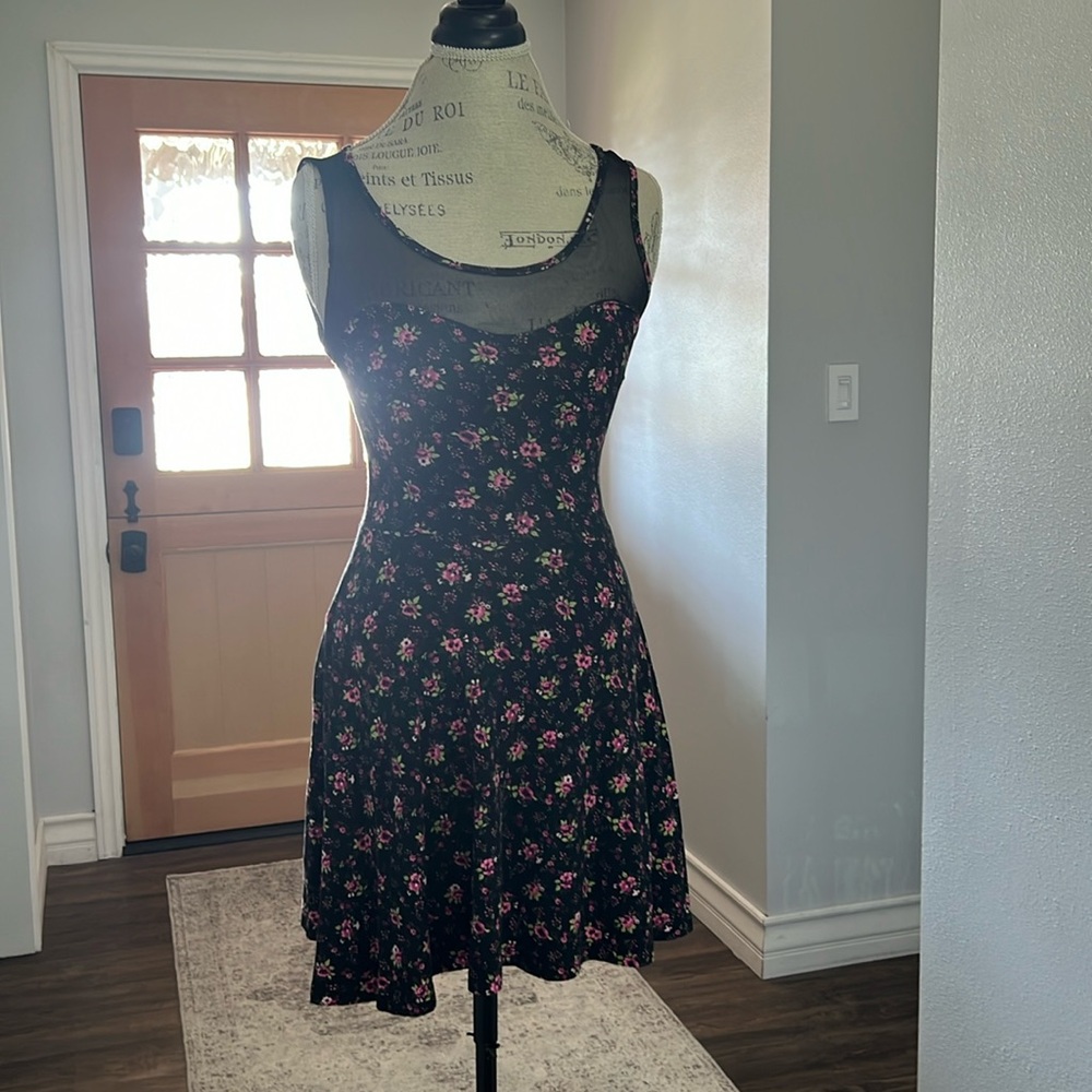 Black floral dress